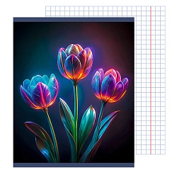 тетрадь  48л кл. "в волшебном саду" обложка ламинация soft-touch