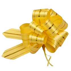 бант-шар 5см золотые линии, жёлтый