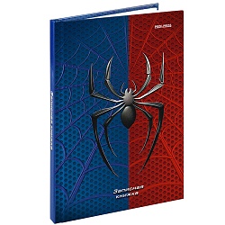 книжка записная  а6  64л "спайдер синий" 7бц, глянц.лам.
