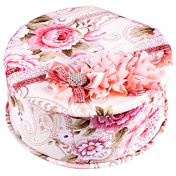 шкатулка-сувенир для украшений круглая с декором