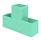 органайзер-трансформер настольный пластиковый 3 отделения мятный