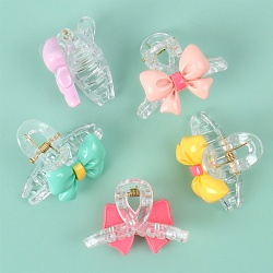 заколка-краб для волос 2шт в наборе бантик