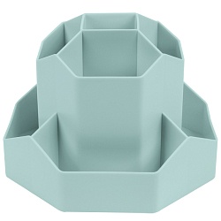 органайзер настольный пластиковый 9 отделений серо-зелёный