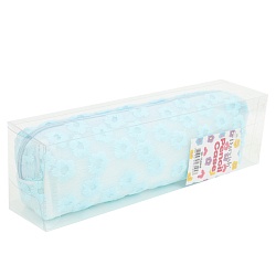 пенал на молнии голубой