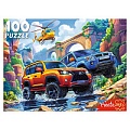Пазлы  100 элементов Два джипа и вертолёт