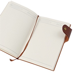 ежедневник а5 недатиров.  96л обложка кож.зам. коричневая