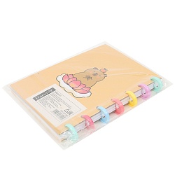 Блокнот 14*18см 80л на пластиковых кольцах "Капибары"