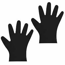 перчатки эластомер 50пар (100шт) размер м чёрные