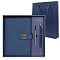 набор подарочный(ежедневник недатир. с магнитной застежкой + ручка+стержень)  цвет синий