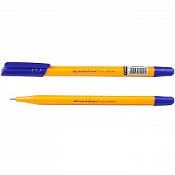 ручка шар. синяя на масляной основе "darvish" корпус трёхгранный оранжевый