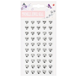 наклейки-стразы "сердечки"