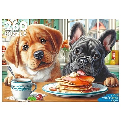 пазлы  260 элементов щенки сладкоешки