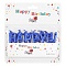 свечи для торта "happy birthday" цвет синий