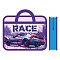 папка детская с ручками а4 пласт. с рисунком на молнии  race