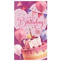 Открытка-конверт Optima "Happy Birthday Тортик на розовом"