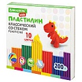 Пластилин 10 цветов "Brauberg" со стеком 200г