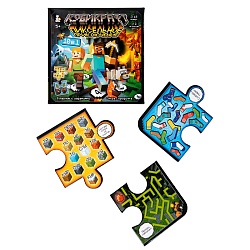 игра настольная "кубикрафт пиксельное приключение 10 в 1"