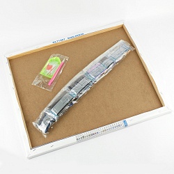 алмазная живопись 40*50см  "красно-серая картина"