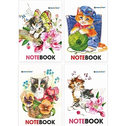 Блокнот 10*14см  60л  "Котята" на гребне