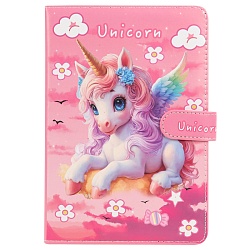 Блокнот 14,5*21см 80л на магнитной застёжке "Единорожка"