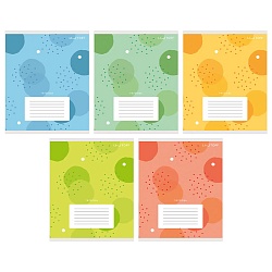 тетрадь  12л клетка цв. обл "круги" (универсальная плашка)