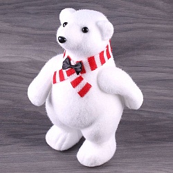 сувенир новогодний "мишка с бабочкой" h-27см