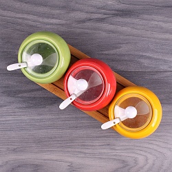 банки для сыпучих продуктов в наборе (3банки с крышками,3ложки,подставка)