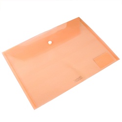 папка-конверт на кнопке а4 150мкм оранжевая
