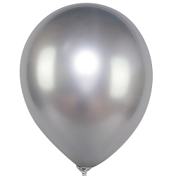 шар воздушный  5" хром серебро/silver  50шт/уп