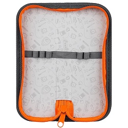 пенал 1отдел. 190* 65мм оранжевый мотоцикл