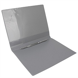 папка с пружинным скоросшивателем и карманом а4 серая