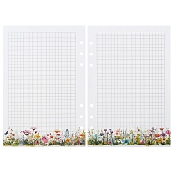 сменный блок 6 отверстий  а5 92л в клетку (цветочная поляна)