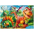 Пазлы  160 элементов Дружные динозавры