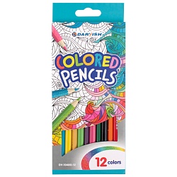 карандаши 12цв  "узоры" корпус пластиковый трёхгранный (набор)