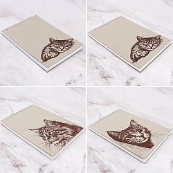 Блокнот А5  80л крафт обложка на гребне