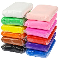 масса для лепки. лёгкий пластилин 12 цветов