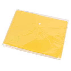папка-конверт на кнопке а4 желтая 160мкм