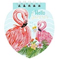 Блокнот A7  40л "Flamingo" на спирали
