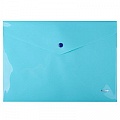 Папка-конверт на кнопке А4 180мкм Newtone Pastel Незабудка