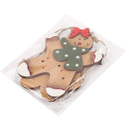 подвески новогодние в наборе 2шт. пряничный человечек