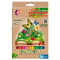Карандаши 36цв "ZOO" корпус шестигранный (пластиковые)