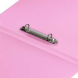 папка с 2-мя кольцами 25мм 500мкм пастель розовая