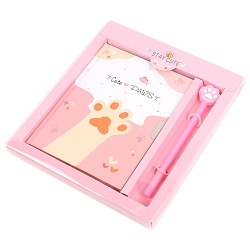 Блокнот A5  50л "Милые лапки" с ручкой гелевой синей               