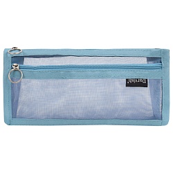 пенал на молнии голубой