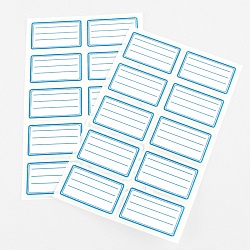 наклейки цветные универсальные 20шт. для тетрадей