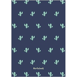 Блокнот А6  48л "Паттерн. Кактусы" лак, на гребне 