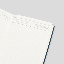 ежедневник а5 недатиров. 160л обложка кож.зам. синяя