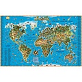 Карта мира для детей (в картон. тубусе)