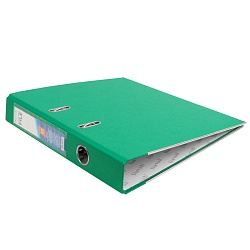 папка-регистратор  а4 5 см зеленая с мет. окантовкой