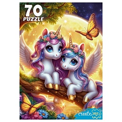 пазлы   70 элементов ночные единороги